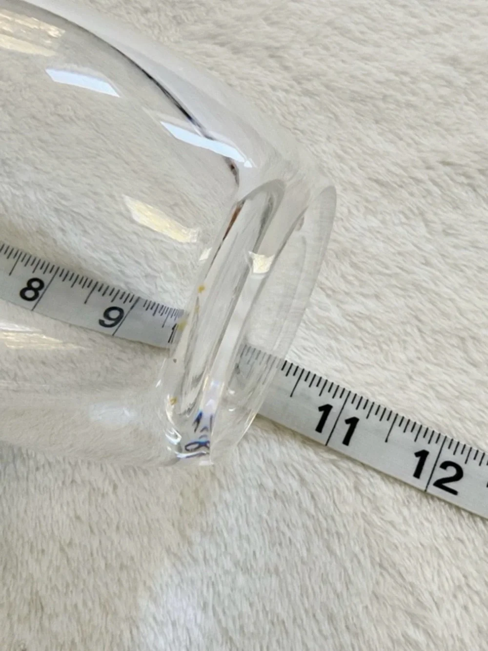 Steuben Signed Crystal Pitcher #8077 Lloyd Atkins Split Handle Art Glass MCM
